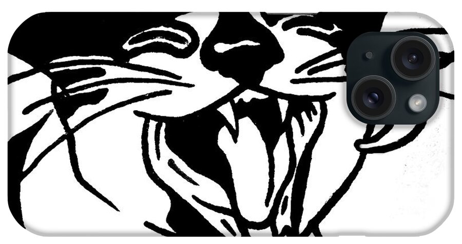 Sleepy Kitty iPhone Case featuring the painting Sleepy Kitty by Lucy Loo Wales