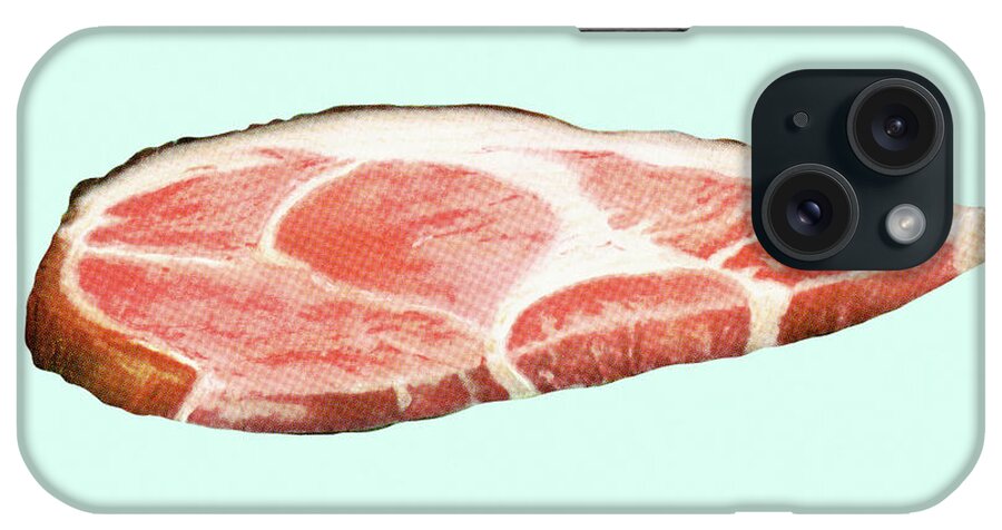 Barbecue iPhone Case featuring the drawing Slice of Meat by CSA Images