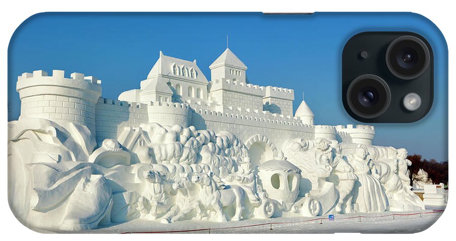 Estock iPhone Case featuring the digital art Snow Sculpture, Harbin, China by Ivano Fusetti