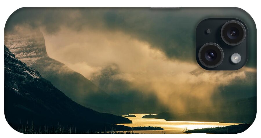 Glacier National Park iPhone Case featuring the photograph Snowstorm, St. Mary's Lake by Todd Bannor