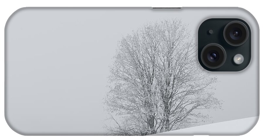 Tree iPhone Case featuring the photograph Snowy tree - 6 by Paul MAURICE