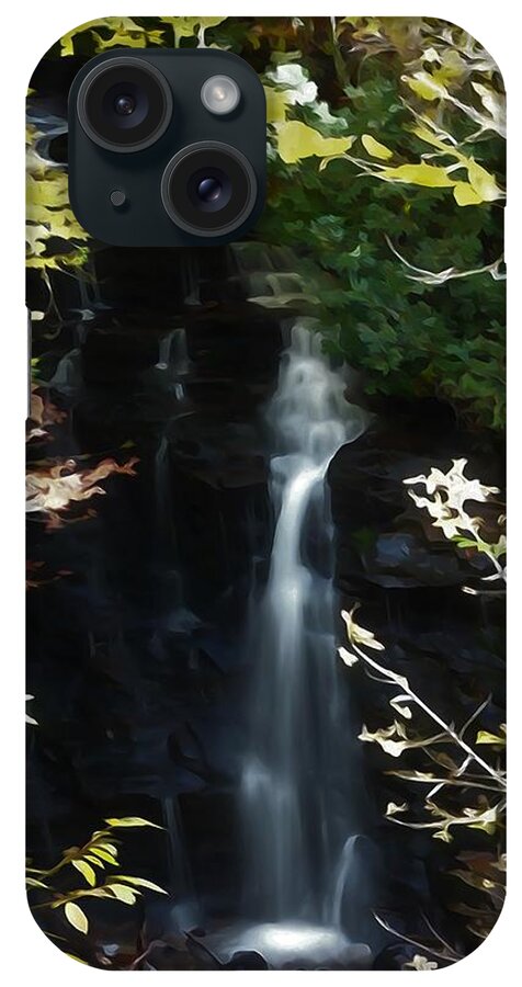 Soco Falls iPhone Case featuring the digital art Soco Falls Painted by Patricia Caron