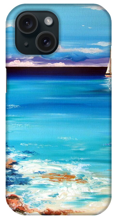 Boat iPhone Case featuring the painting Solitary Boat by Roberto Gagliardi