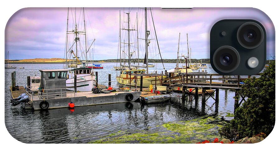 South Bay Working Dock Morro Bay California iPhone Case featuring the photograph 01 South Bay Working Dock Morro Bay California by Floyd Snyder