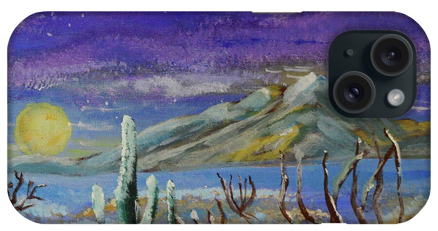 Tucson iPhone Case featuring the painting Southern Arizona Winter Magic by Chance Kafka