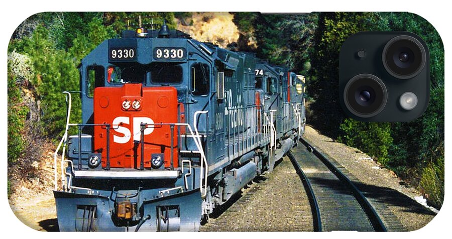 Train iPhone Case featuring the photograph VINTAGE RAILROAD - Southern Pacific SD45-T2 by John and Sheri Cockrell