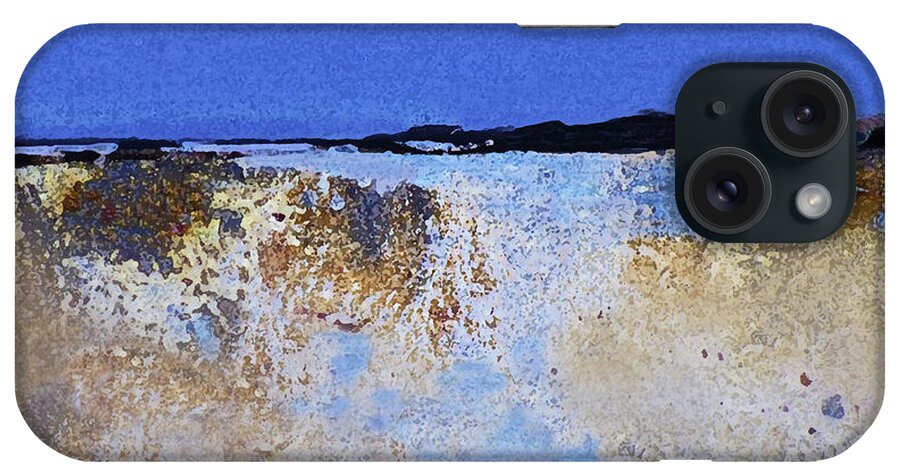 Abstract iPhone Case featuring the painting Sparkle on the Marsh 300 by Sharon Williams Eng