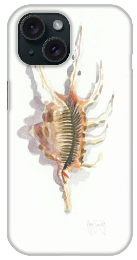 Conch iPhone Case featuring the painting SpiderConch by Maggii Sarfaty