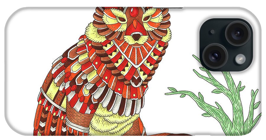 Spirit Animals Fox Color iPhone Case featuring the digital art Spirit Animals Fox Color by Filippo Cardu
