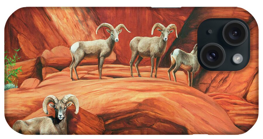 Spirit Of The Desert iPhone Case featuring the painting Spirit Of The Desert by James Corwin Fine Art