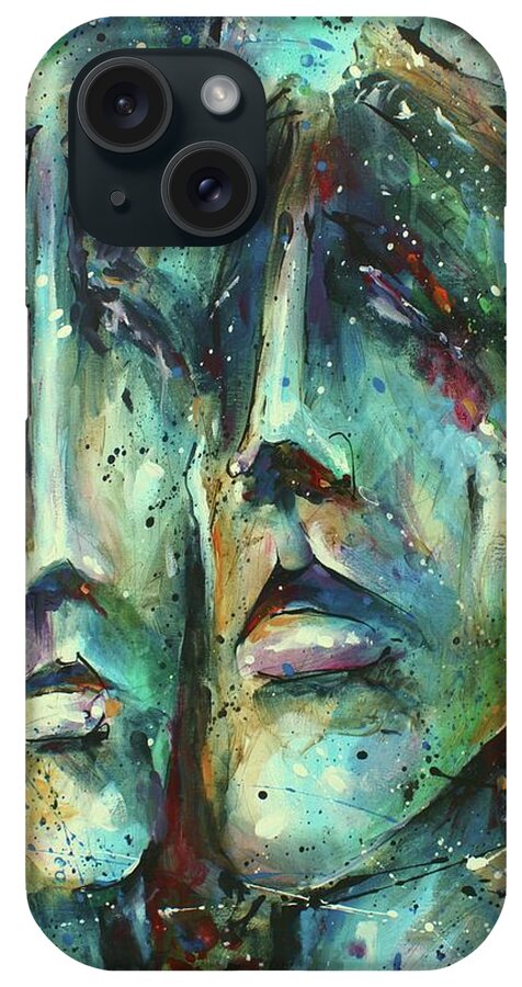 Portrait iPhone Case featuring the painting Spirits by Michael Lang