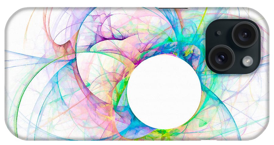 Spirograph iPhone Case featuring the digital art Spirograph Dark Blue by Don Northup