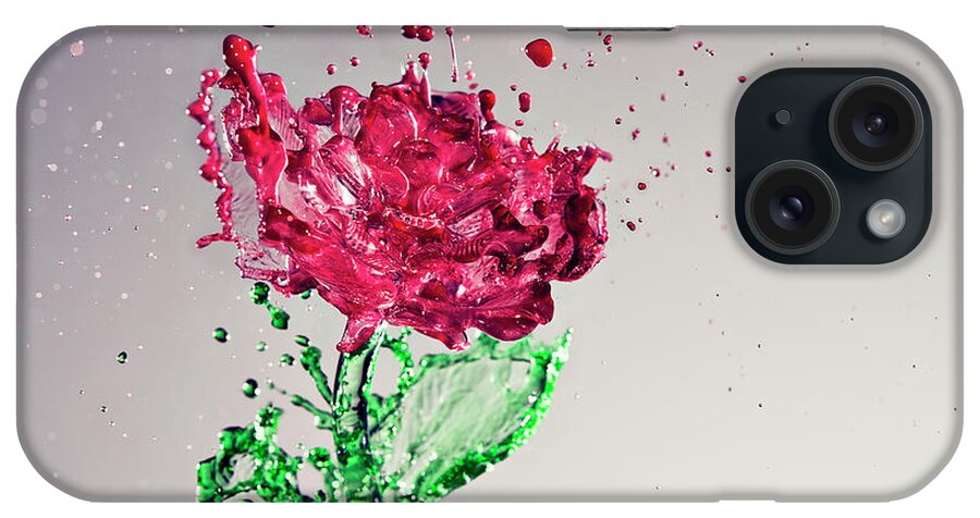 Motion iPhone Case featuring the photograph Splash Of Rose by Yugus