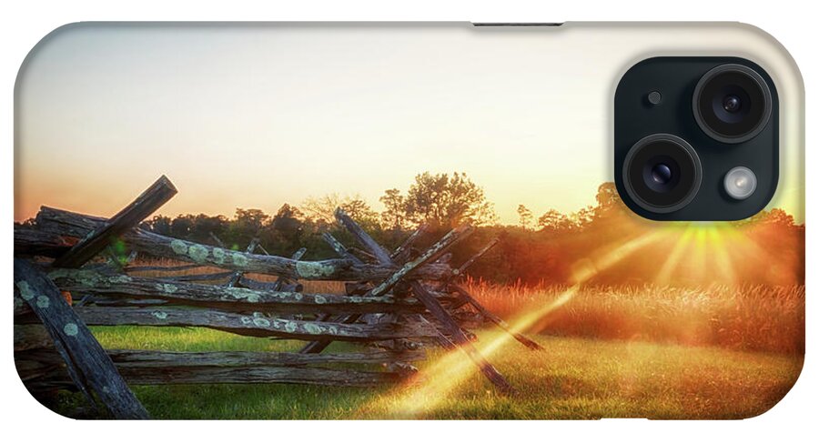 Split iPhone Case featuring the photograph Split-Rail Sunset by Travis Rogers