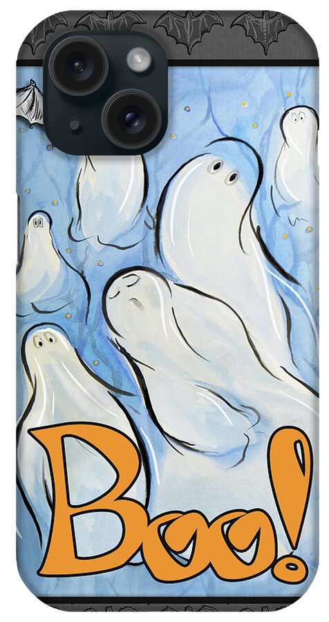 Spooky iPhone Case featuring the mixed media Spooky Nights II by Diannart