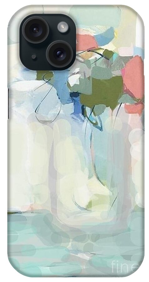 Spring iPhone Case featuring the painting Spring flowers in vase by Vesna Antic
