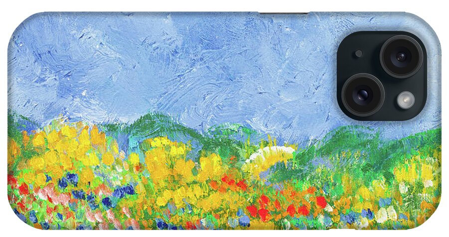 Texas Spring Flowers iPhone Case featuring the painting Spring in Texas by Bjorn Sjogren