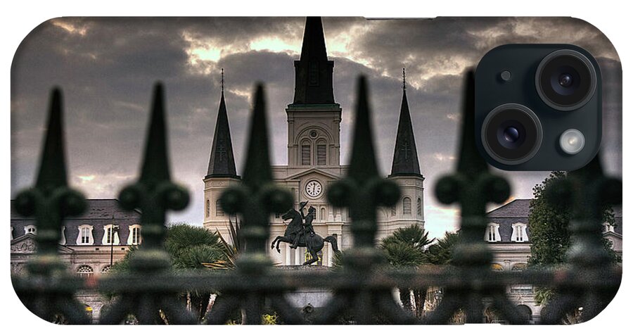 Outdoors iPhone Case featuring the photograph St Louis Cathedral II by Larrybraunphotography.com