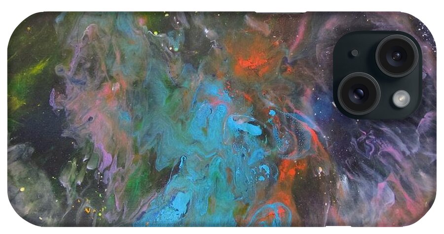 Star iPhone Case featuring the painting Star Burst by Lorraine Centrella