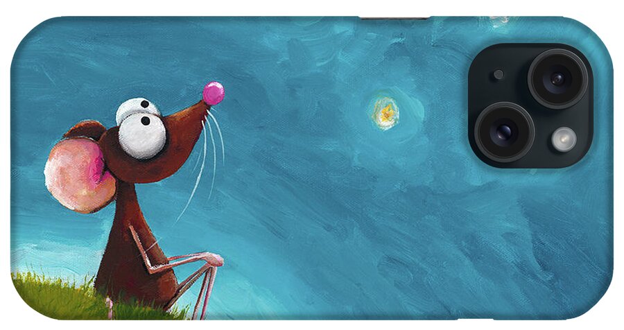 Mouse iPhone Case featuring the painting Star Gazing by Lucia Stewart