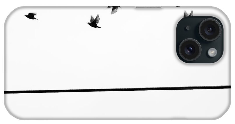 People iPhone Case featuring the photograph Starlings Flyby by Digi guru