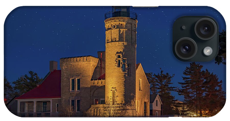 Mackinaw iPhone Case featuring the photograph Starry Night At Old Mackinac Point Lighthouse by Gary McCormick