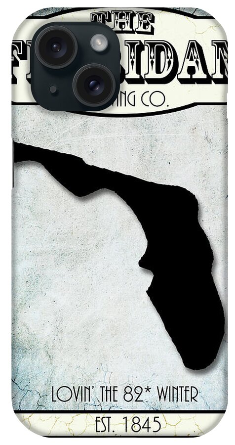 Florida iPhone Case featuring the mixed media States Brewing Co_flordia by Lightboxjournal