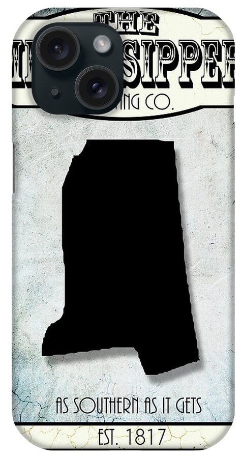 Mississippi iPhone Case featuring the mixed media States Brewing Co_mississippi by Lightboxjournal