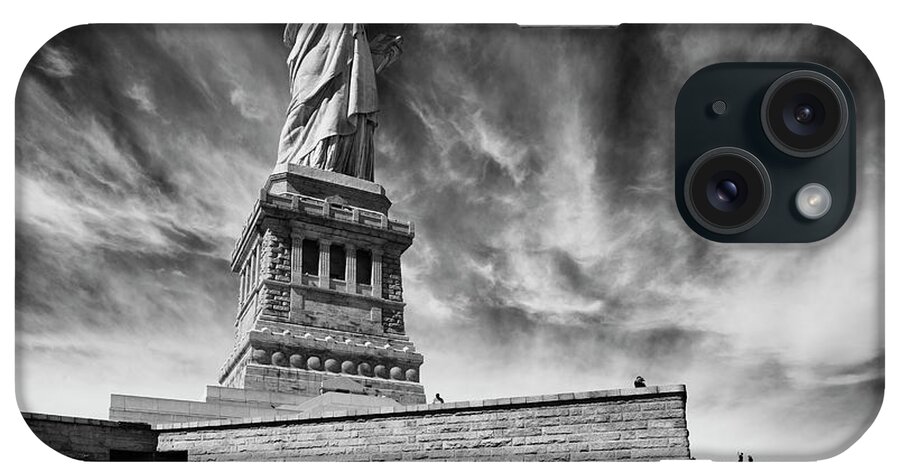 Estock iPhone Case featuring the digital art Statue Of Liberty, Nyc by Riccardo Spila