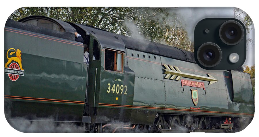 Steam iPhone Case featuring the photograph Steam Locomotive 34092 City Of Wells by David Birchall