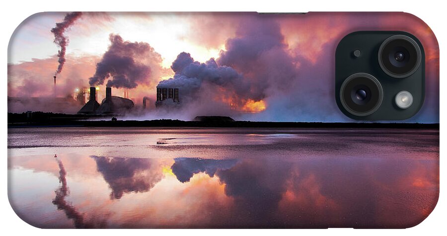 Air Pollution iPhone Case featuring the photograph Steam Rising From Svartsengi by Ingólfur Bjargmundsson