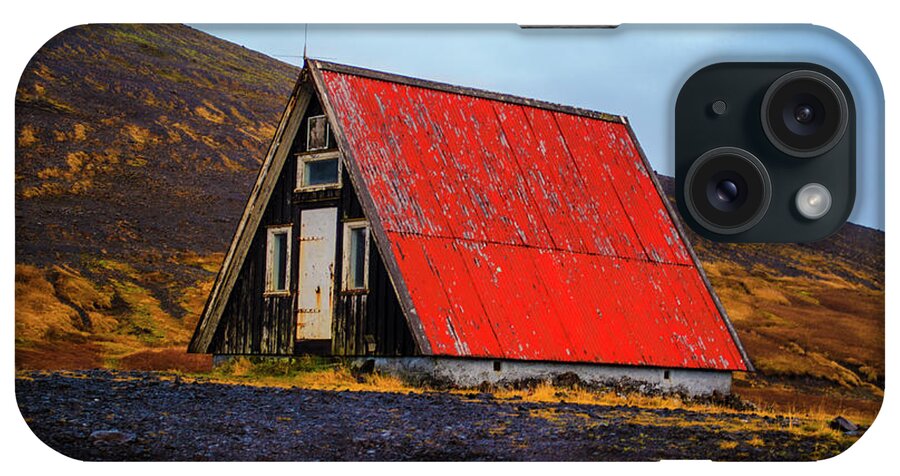 Iceland iPhone Case featuring the photograph Steep Roof Barn Western Iceland by Deborah Smolinske