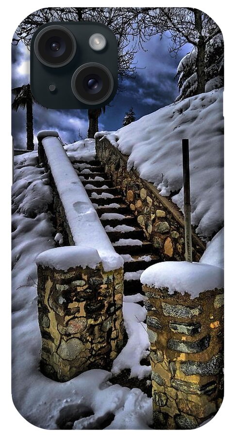 Snow iPhone Case featuring the photograph Steps in the Snow by Alex Morales