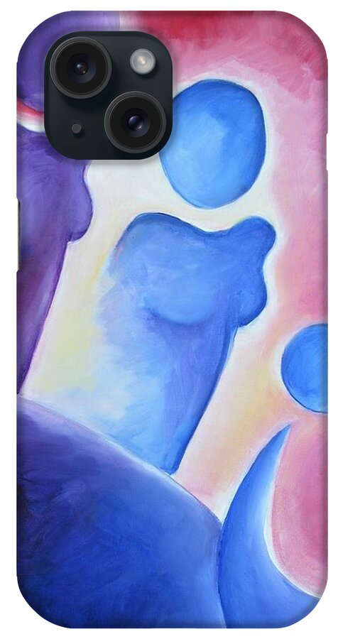 Figurative Abstracts iPhone Case featuring the painting Still... along side us by Jennifer Hannigan-Green
