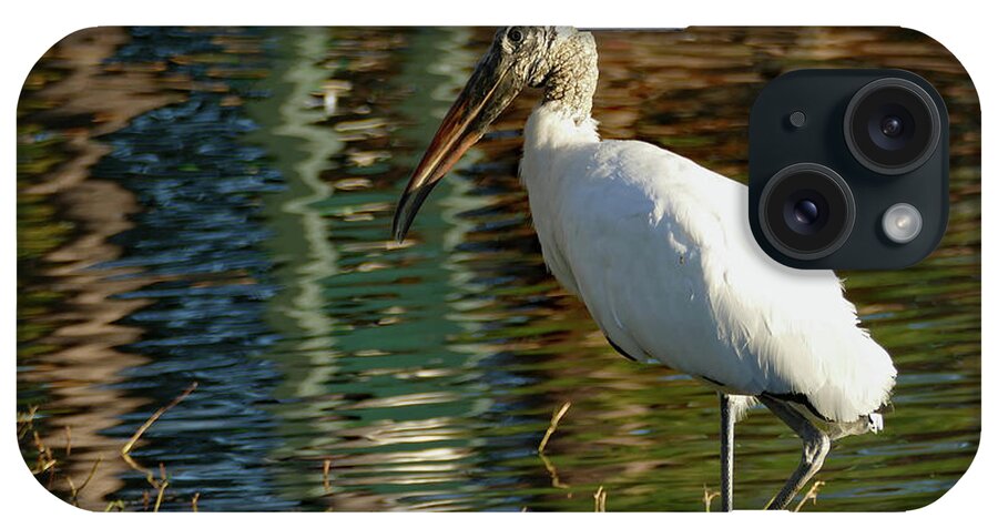 Stork iPhone Case featuring the photograph Stork on Rippled Waters by Margaret Zabor