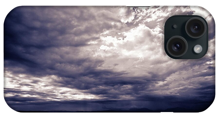 Desaturated iPhone Case featuring the photograph Storm Over The Sea by Moreiso