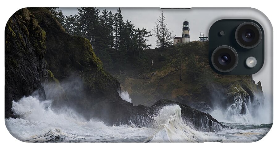 Cape Disappointment iPhone Case featuring the photograph Storm Surf Cape Disappointment by Robert Potts