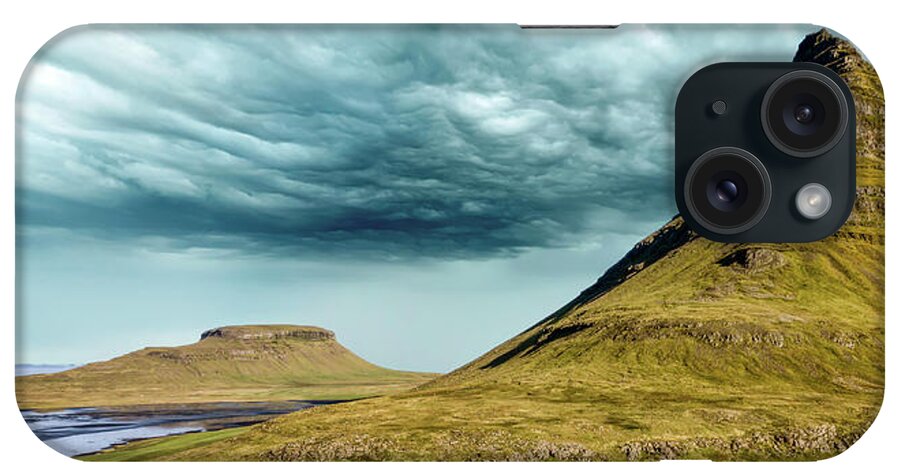 Iceland iPhone Case featuring the photograph Stormy Church Mountain by David Letts