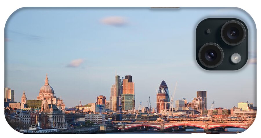 Outdoors iPhone Case featuring the photograph St.pauls Cathedral And City Of London by Kokoroimages.com
