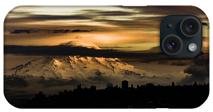 Mount Rainier iPhone Case featuring the photograph Stunning Mt. Rainier by Lyndee Miller is Fierce Ambition Imagery