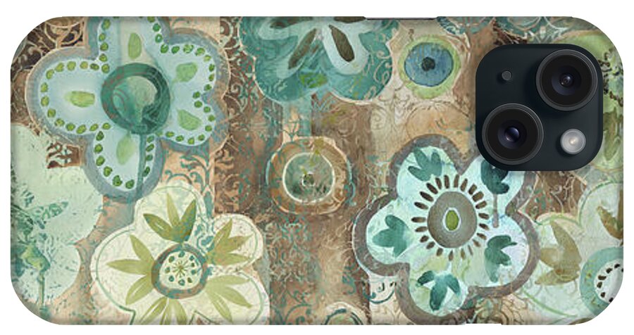 Stylized Flower iPhone Case featuring the mixed media Stylized Flower by Marietta Cohen Art And Design