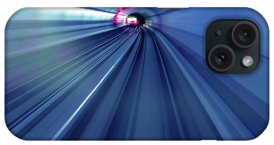 Subway iPhone Case featuring the photograph Subway Trains Rushing Through A Tunnel by Lothar Knopp