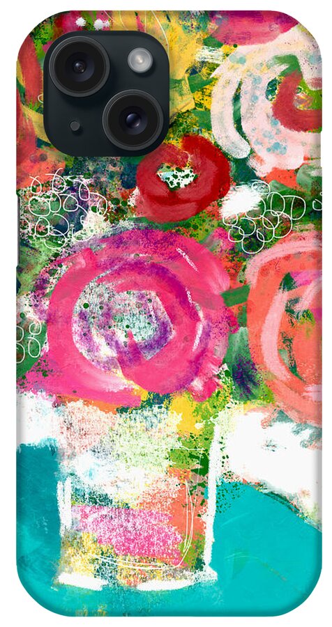 Floral iPhone Case featuring the painting Summer Bouquet- Art by Linda Woods by Linda Woods