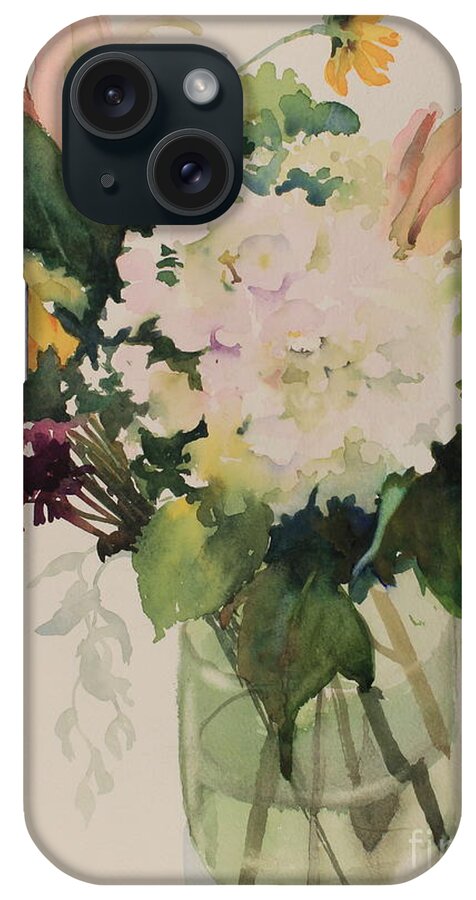 Bouquet iPhone Case featuring the painting Summer in a Vase by Elizabeth Carr