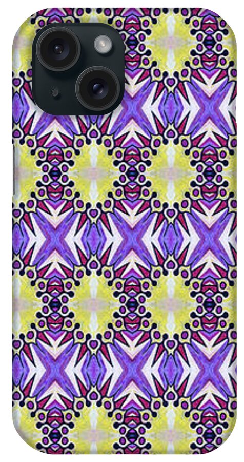 Random iPhone Case featuring the mixed media Sun Abstract by Terry Rowe