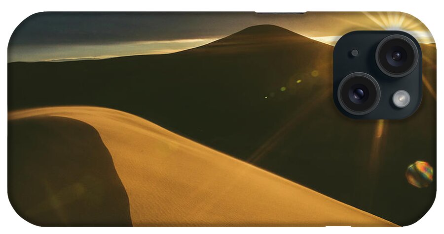 Great Sand Dunes National Park iPhone Case featuring the photograph Sun Sets Over Sand Dunes At Great Sand Dunes National Park In Colorado by Cavan Images