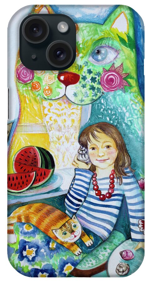 Sunflower Seeds iPhone Case featuring the painting Sunflower Seeds by Oxana Zaika