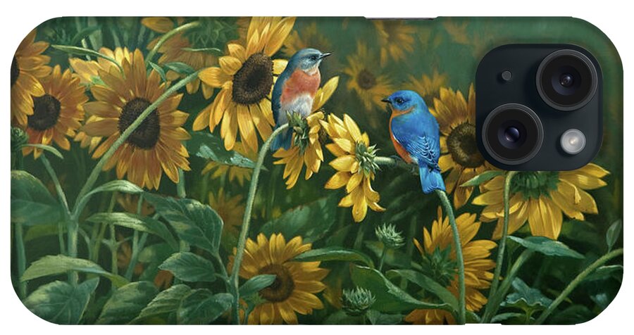 Bird iPhone Case featuring the photograph Sunflowers by Michael Jackson