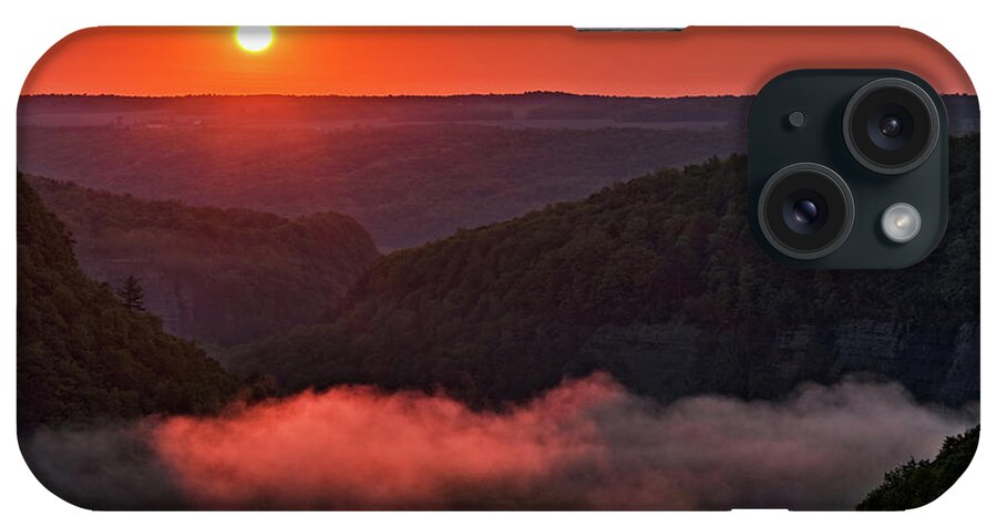 Letchworth iPhone Case featuring the photograph Sunrise At Letchworth State Park In New York by Jim Vallee