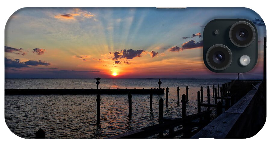 Chesapeake Beach iPhone Case featuring the photograph Sunrise at the Pier by Richard Gehlbach